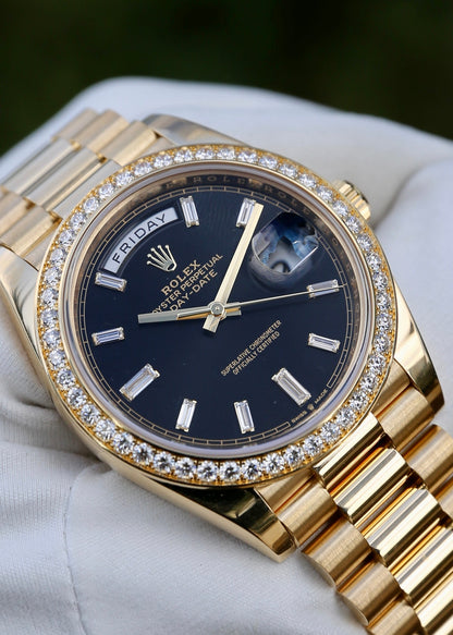 Rolex Baguette Dial  Diamond Bezel