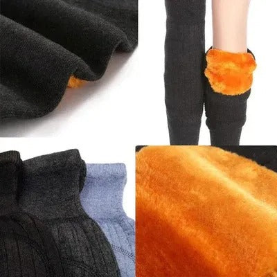 Men And Women Winter Warm Knee Warmer Pad Warm Wool Knee Pads with Strap - Pack of 2