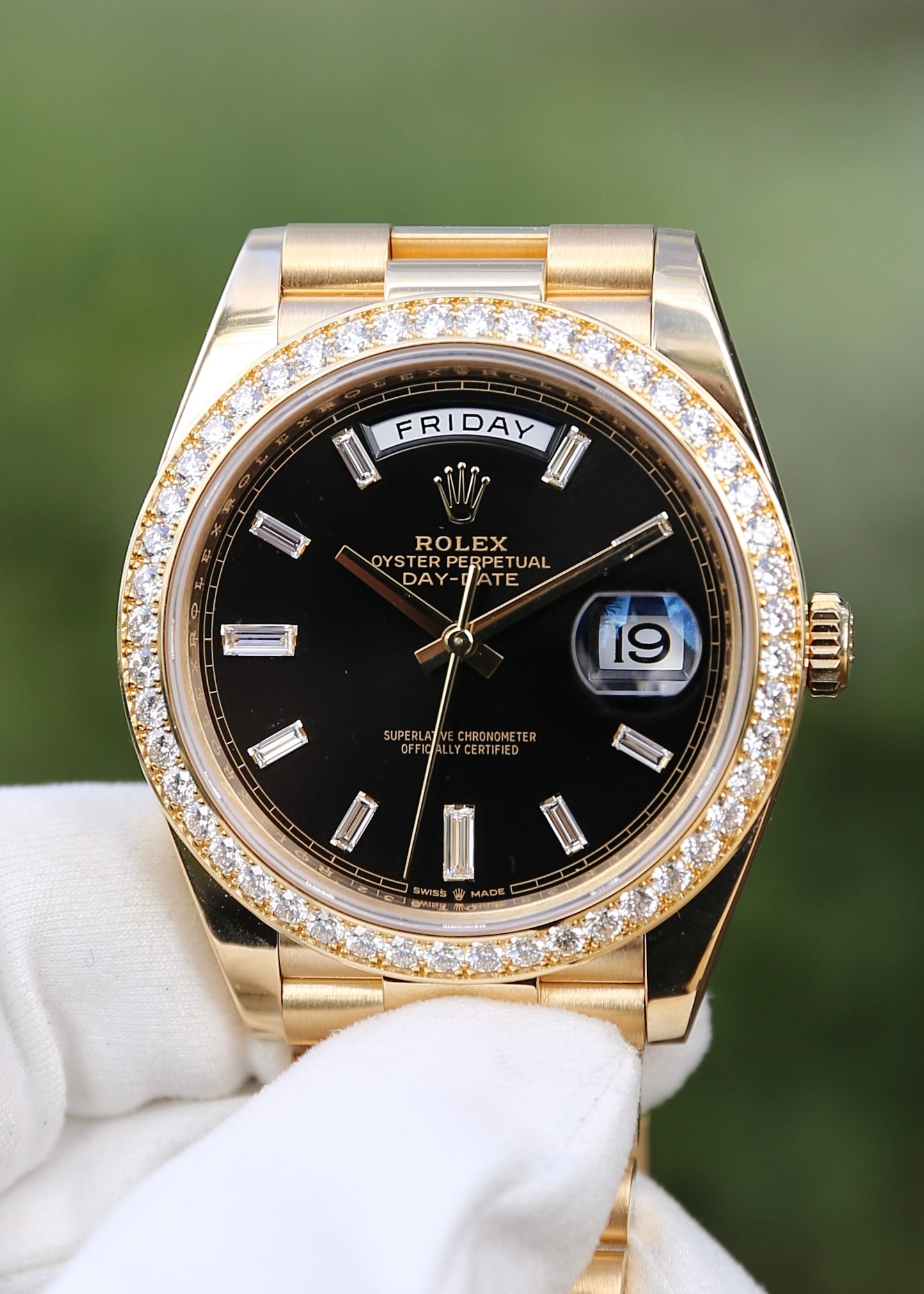 Rolex Baguette Dial  Diamond Bezel