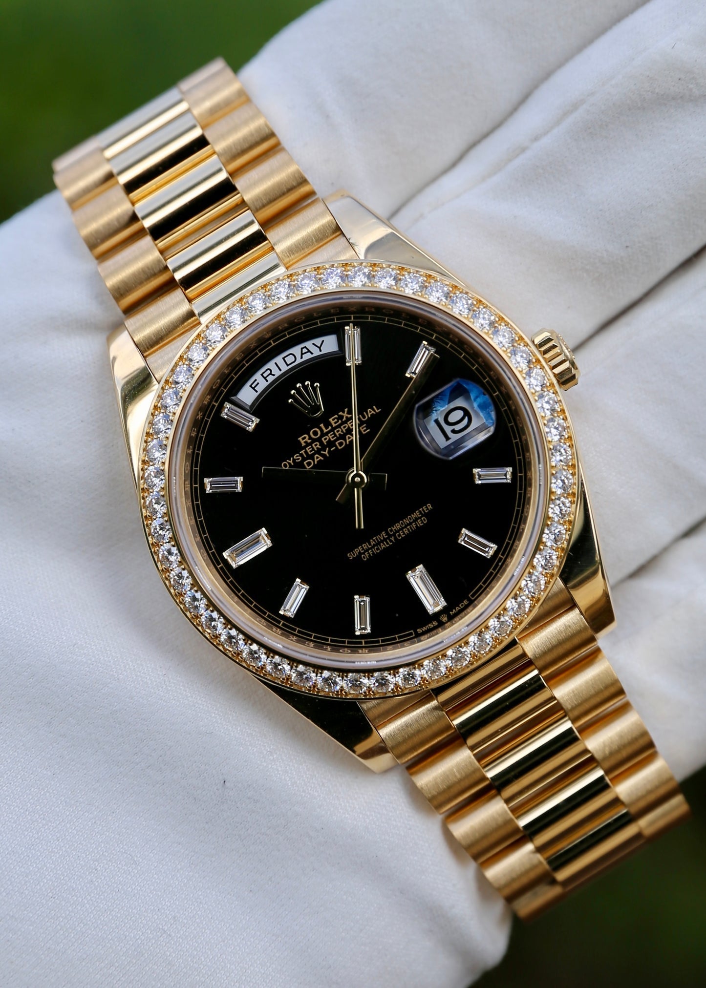 Rolex Baguette Dial  Diamond Bezel