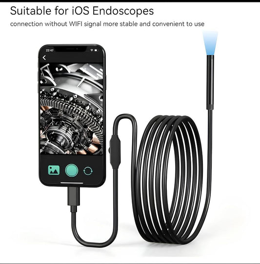 🔍 2MP 1080P Endoscope Camera with 8mm Hard Cable – 10M